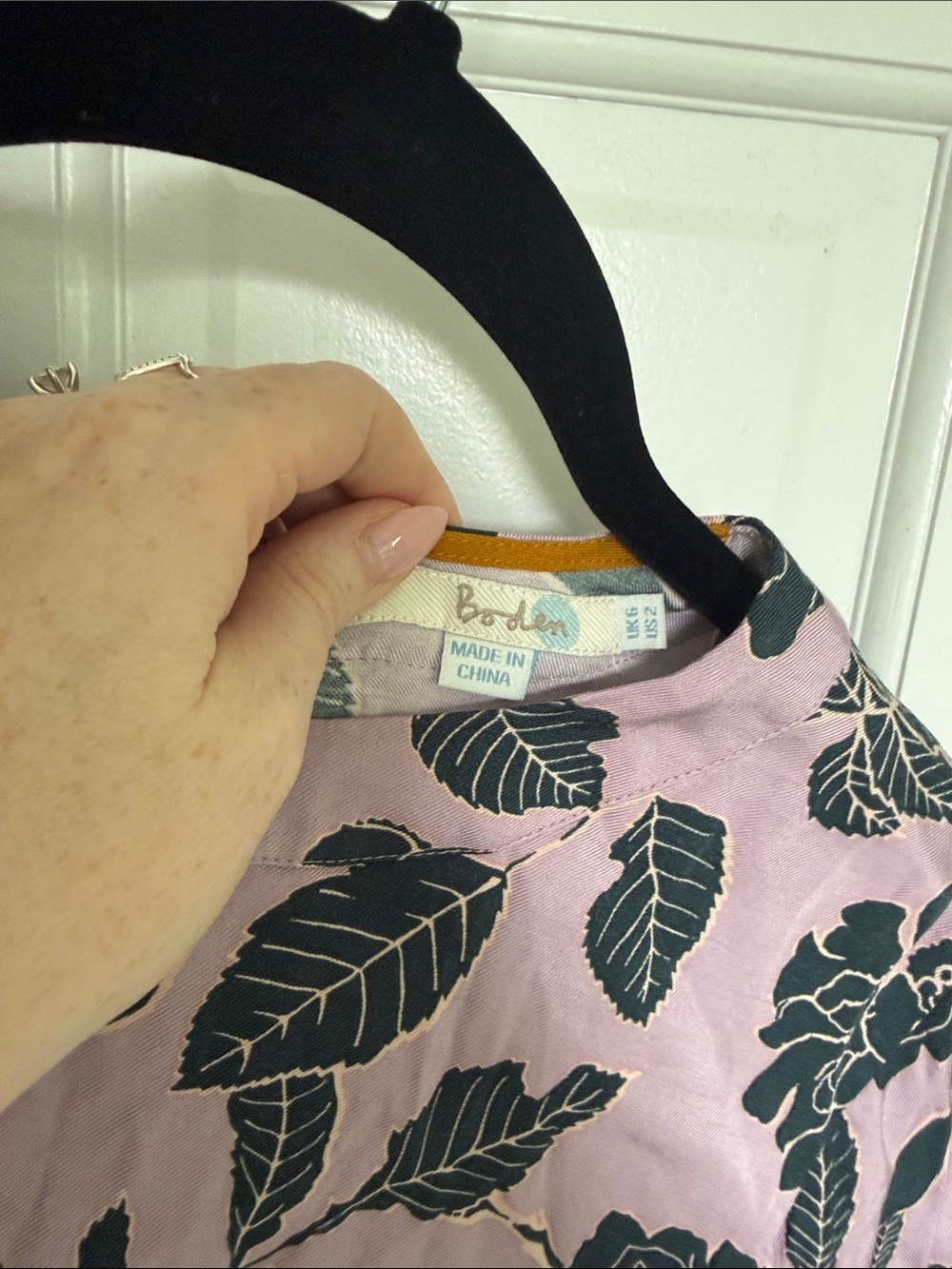 Boden 2015 Floral 3/4 Dolman Sleeve Blouse Boat Neck Popover Top Blouse Shirt - Picture 3 of 7